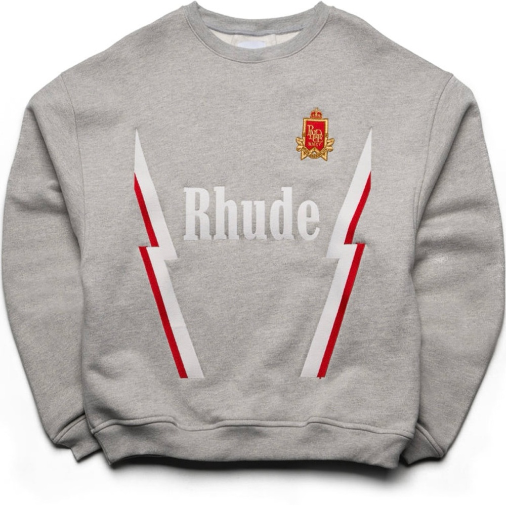 Rhude grey lighting crewneck